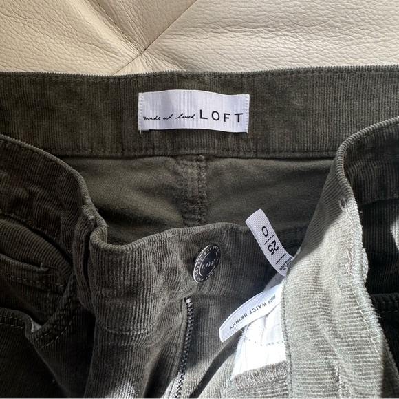 Loft Corduroy Skinny Green Pants (size0/25) - Picture 7 of 9